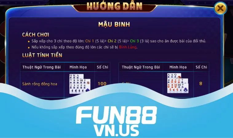 Cách chơi Mậu Binh FUN88 giúp anh em dễ đổi đời