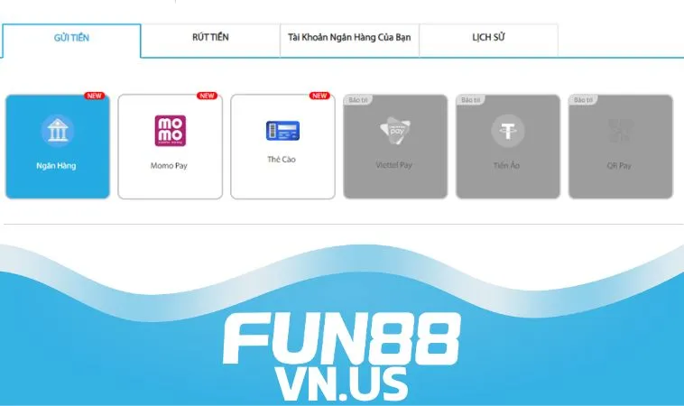 Gửi tiền FUN88 qua QR Pay được không